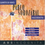 Portada del disco Quinteto de viento Pablo Sorozabal = Pablo Sorozabal Haize Boskotea (Pamplona : Zeta soluciones audiovisuales, D.L. 2001)