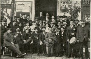 Grupo de la Sociedad Sporting-Clay. Revista Novedades, 1913-05-11